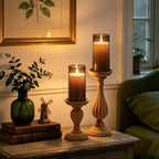 kakoya Flickering Flameless Candles Battery Operated with Remote and 2/4/6/8 H Timer Acrylic Led Pillar Candles Pack of 9 (D 3" xH 4" 5" 6") with Realistic 3D Wick Candles for Home Decor(Grey) - Image 2