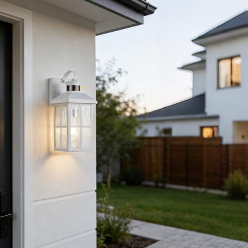2 Pack Motion Sensor Porch Light Dusk to Dawn Outdoor Wall Light - Image 6