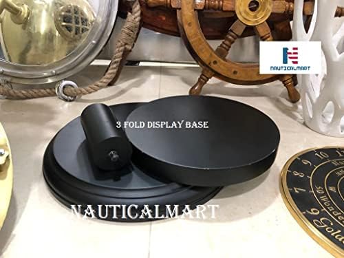 Nautical-Mart Garden Sundial Wooden Round Display Base For Outdoor Sundials Stand Pedestal Decorative & Collectibles - Image 3