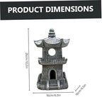 Pagoda Garden Statue - Resin Outdoor Zen Garden Decor with Auto On/Off, Water-Resistant for Patio, Yard, Lawn Pagoda Statue, Lantern, Decor - Image 3