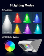 12 Pack Multicolour Solar Power Fence Lights Outdoor LED Waterproof - Image 2