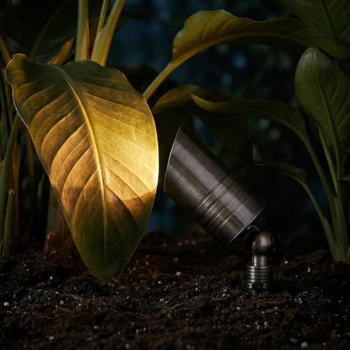 KSANA Solid Brass Outdoor Spotlight, 12V Low Voltage Landscape Light Bronze Heavy Duty Accent Uplighting Lighting for Yard and Garden, Garden, Patio, Trees & House, 1 Pack - Image 5