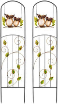 Solar Owl Garden Trellis Metal Climbing Plant Stake by Voumsil