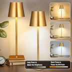 Retisee 6 Pack Cordless Table Lamp Portable Rechargeable Lamps, Gold - Image 3