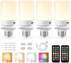 Brightown Upgraded 5200mAh E26 Rechargeable Light Bulbs with Remote Timer by Brightown