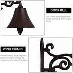 1 Set Cast Iron Wall Hanging Bell,Christma Bells Welcome Ship Bell Hand Shaking Doorbell, Wall Mounted Dinner Bell, Metal Wall Art Decoration for Indoor Outdoor Garden Home - Image 6