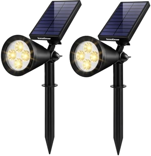 InnoGear 2 Solar Lights Outdoor Spot Garden Yard Landscape Flag, Warm White by InnoGear