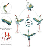 40" Metal Crane Garden Statue, Large Outdoor Heron Sculpture - Image 4