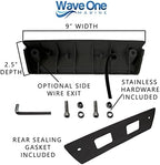 Wave One Marine Dual Color 9" LED Exterior Porch Patio Angle Light | 12v Volt 2400 Lumen Fixture Replacement Lighting RVs Boat Travel Trailer Camper RV Awning Outdoor (Black Housing, White | Blue) - Image 3
