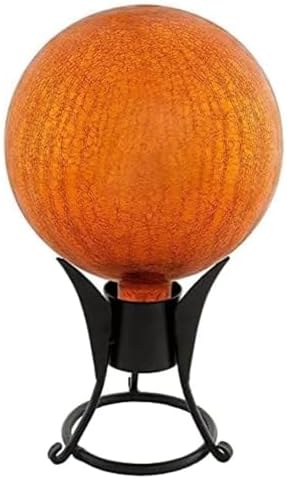 10-inch Mandarin Glass Gazing Globe Mirror Polished Reflective Garden Sphere Outdoor Yard Ornament Weather-Resistant Decorative Lawn Patio Accent for Landscaping and Home Decor - Image 6