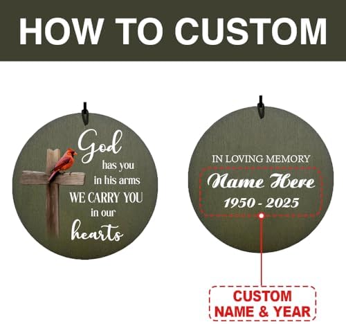 Personalized Cross Wind Chimes God Sympathy Gifts for Funeral - Image 2