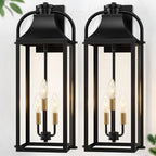 24” Wall Sconces Set of Two, Extra Large Outdoor Lights for House by Slypadan