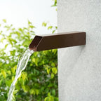 2 Inch 316 Stainless Steel Square Outdoor Water Fountain Spout, Waterfall Spillway Scupper with Integrated Spray Baffle for Landscape Decors, Pools, Ponds, Water Walls (Brown) - Image 2
