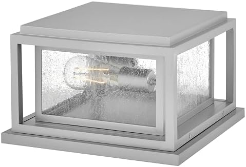 Hinkley Republic Small Pier Mount Lantern, Low Voltage Satin Nickel by Hinkley