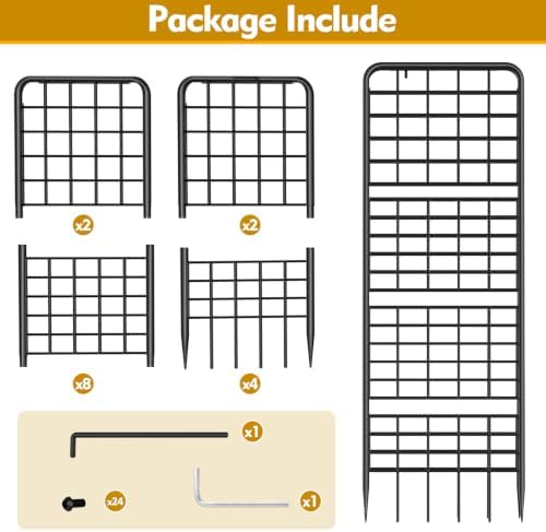 A-Frame Trellis for Climbing Plants Outdoor, 2 Pack Metal Garden Trellis - Image 4