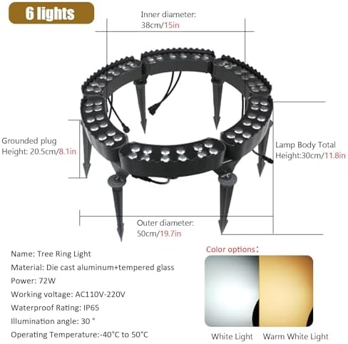 360° Tree Ring Light Outdoor, LED Landscape Spotlight - Image 2