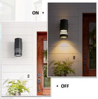 Cerdeco 8.7” Stainless Steel Cylinder Outdoor Wall Sconces Black - Image 6