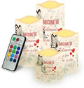 Butterfly Flameless Candles LED Pillar Candles Battery Operated Candles with Remote and Timers Color Changing Electric Fake Plastic Candles Mothers Day Decor Set of 4 by Uorisanigo