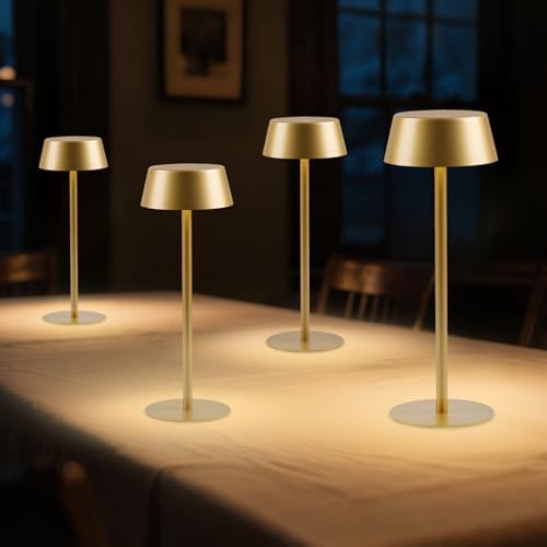 Portable Outdoor Table Lamp, 50h Runtime Battery Operated Table Light,4Pack by LightUpYourLife