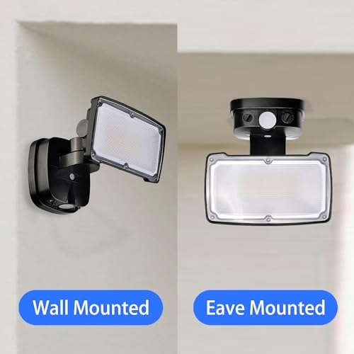 26W Flood Lights Outdoor, CCT Integrated LED Security Light Fixture, 1 Head Exterior LED Outdoor Light with Dusk to Dawn Control, ETL Water Resistant for Garage, Yard, Porch (Black) - Image 6