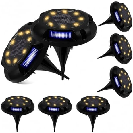 Solar Ground Lights, Solar Lights Outdoor Disk Underground Lamp,for Patio Pathway Lawn Yard by Unknown