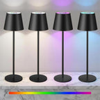 4 Pack Cordless Table Lamp Rechargeable Black by Unknown