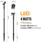 Malibu Low Voltage LED Telescoping Spotlight Wall Light Outdoor Spotlight Waterproof Lighting for Driveway, Yard, Lawn, Flood, Garden, Outdoor Lighting 8406-2606-01 - Image 2