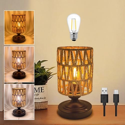 Set of 2 Cordless Rechargeable Table Lamps Night Light Desk Lamp - Image 2