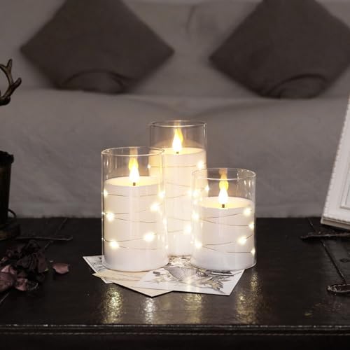 NURADA Flameless Candles with Remote Timer - Realistic Flickering LED Pillar Electric Battery Operated Fake Candle for Holiday Home Wedding Fireplace Decor - 6 Pack White - Image 4