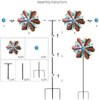 WENYLE Wind Spinners Outdoor Metal Large 360 Degrees Kinetic Wind Sculptures& Spinners Yard Art Outdoor Garden Decor - Image 4