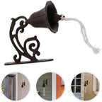 Rustic Cast Iron Wall Hanging Bell, Vintage Door Bell Xmas - Image 5