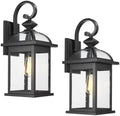 Darkaway 2pcs Outdoor Lights Fixtures Wall Mount, Large 22inch Outdoor Wall Sconce Lights with Seeded Glass Waterproof Outside Exterior Lights Fixture for House Front Porch Patio by Darkaway