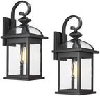 Darkaway 2pcs Outdoor Lights Fixtures Wall Mount, Large 22inch Outdoor Wall Sconce Lights with Seeded Glass Waterproof Outside Exterior Lights Fixture for House Front Porch Patio by Darkaway