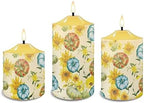Cozeyat LED Candles Flameless Votive Candles 3 Packs, Autumn Sunflower Pumpkin Pattern Electric Candles with Remote Battery Operated Outdoor Flickering Candles Bulk Home Decorations Tealights - Image 2
