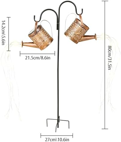 JIAJIAMEI Solar Watering Can Lights Outdoor Garden Decor - Image 2