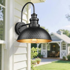 Casia Outdoor Farmhouse Barn Lights, Rustic Outdoor Wall Sconce, Exterior Wall Lights, Front Door Mounted Lighting Fixture,Weather Resistant Outside Lighting for Porch,Patio,Garage (Black, 4 Pack) - Image 2