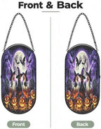 Halloween Witch Chicken Pumpkin Moon Bat Sun Catcher 10.2In - Image 2