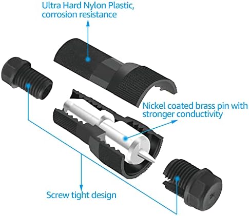 LEONLITE Hardscape Lighting Bundle Wire Connectors, 8-Pack 12 Inch LED Hardscape Lighting, Retaining Wall Lights, 12V AC/DC, ETL, 2700K & 20-Pack Fastlock Wire Connectors for Landscape Lighting - Image 6
