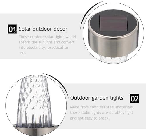 12pcs Solar Powered Path Lights Stainless Steel Waterproof for Yard Garden - Image 6