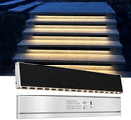 SHONELIGHTING Solar LED Strip Lights Outdoor, Rigid Modular Stair Light 2pk by SHONELIGHTING