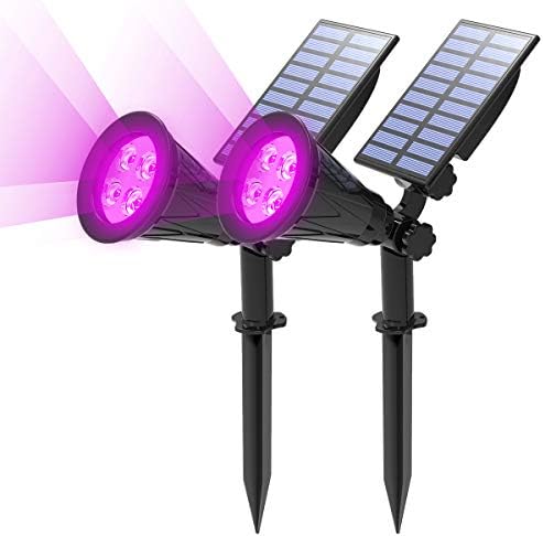 T-SUN Purple Solar Spot Lights Outdoor, Solar Black Lights Outdoor,2 Pack by T-SUN