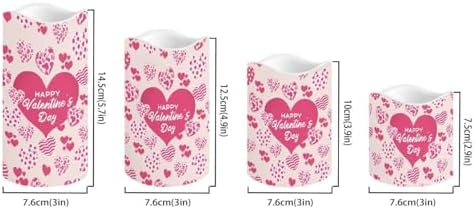 Pink Valentine Flameless Pillar Candles Set of 4 Battery Operated Candles with Remote Control and Timer Color Changing LED Electric Candles for Outdoor Indoor Wedding Party Decor - Image 2