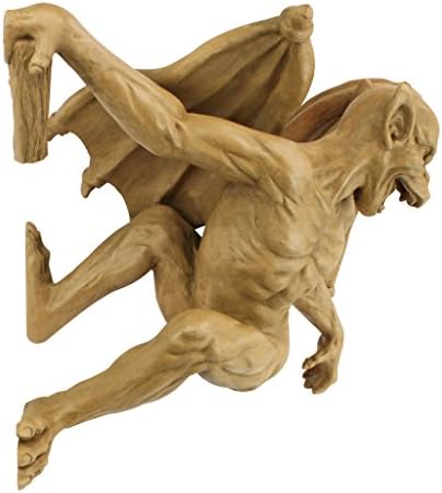 Design Toscano Gaston the Gothic Gargoyle Climber Wall Mount Hanging Statue, Medium, 13 Inches Tall, Cast Stone Resin, Gothic Stone - Image 4