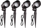 Outdoor Landscape Lighting Low Voltage Garden Landscape Lights Spotlight Uplight, Aluminum Construction Waterproof 12V 5W 3000K Warm-Yellow Light（4-Pack） by Gardenients