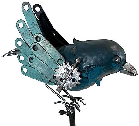 Esschert Staked Metal Mechanical Bluebird Rocker, 54" H - Image 2
