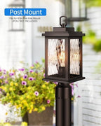 VIANIS Outdoor Post Lights Hardwired 120V, Oil Rubbed Bronze Aluminum - Image 5