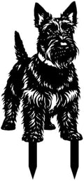 Dog Metal Garden Stake - Weatherproof Dog Silhouette Yard Art, Decorative Outdoor Sign for Lawn & Patio, Heartfelt Gift for Scottish Terrier Lovers(Stand,10") by Unknown