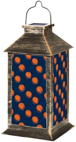 Solar Lantern Outdoor Garden Hanging Lantern Basketball Dark Blue Waterproof Solar Powered Lighting Outside Table Lamp for Patio Deck Yard Camping by Unknown
