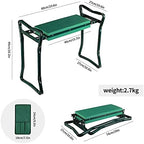 Garden Kneeler and Seat with Free Tool Pouches, Heavy Duty Gardening Bench for Kneeling and Sitting Folding Garden Stools with Tool Pouch and Kneeling Pad - Image 2