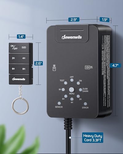 DEWENWILS 60W Low Voltage Transformer with Remote, Dusk to Dawn, Timer - Image 7